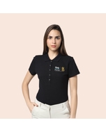 VeroModa Plain Polo Women's T-Shirt- Black